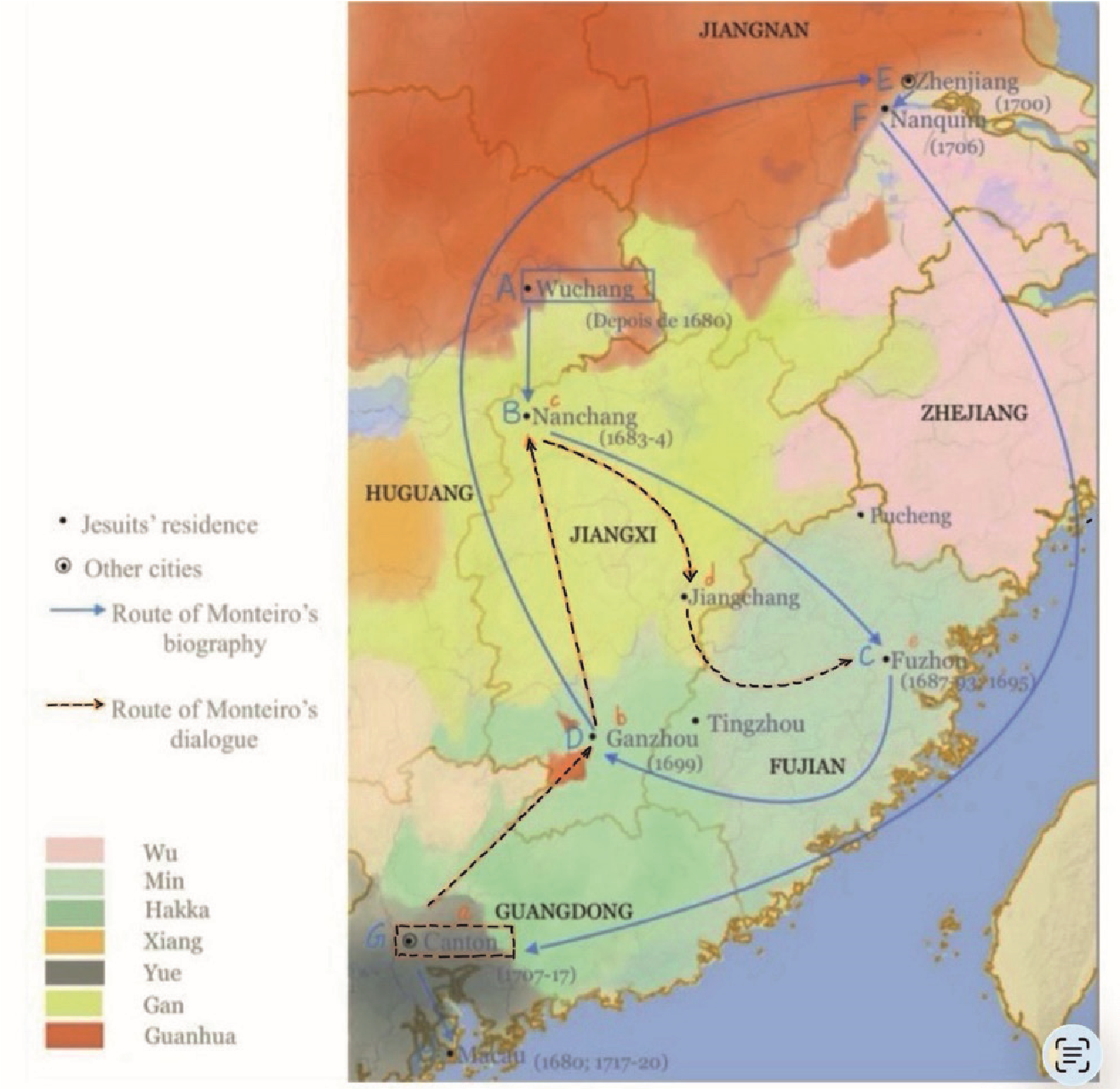 Image of Map 1. Routes of José Monteiro