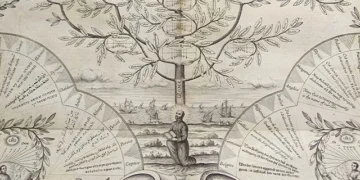Image of a 17th century rendition of a family tree stemming from Ignatius